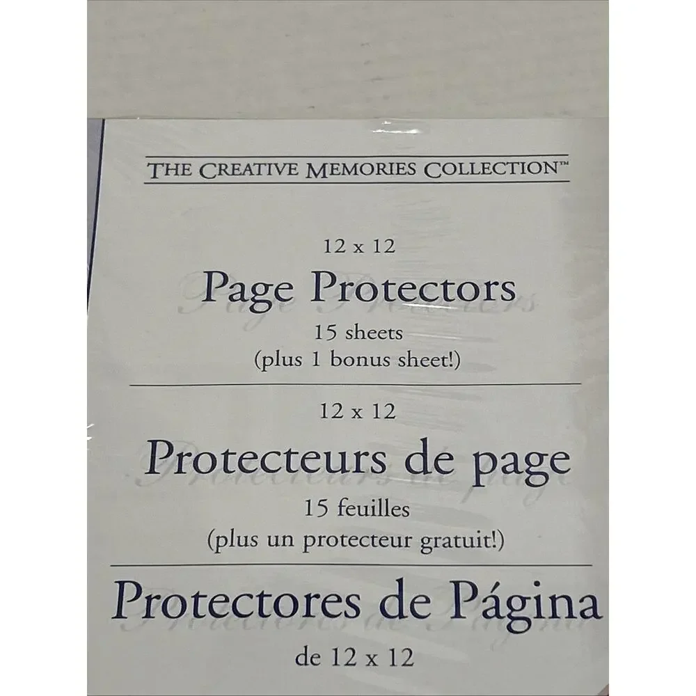 Creative Memories 12x12 Scrapbook Page Protectors Refill Sealed Pack 16 2004 NEW